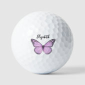 Elegant Pink Monarch Butterfly Personalized Ladies Golfballen (Voorkant)