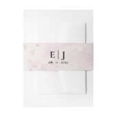 Elegant Pink Monogram Initials Wedding Uitnodigingen Wikkel (Voorkant Voorbeeld)