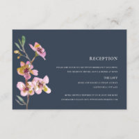 ELEGANT PINK NAVY CHERRY BLOSSOM FLORAAL RECEPT