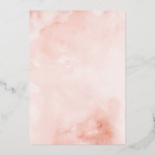 Elegant Pink Navy Floral Tiara Dress Quinceanera Folie Uitnodiging (Achterkant)