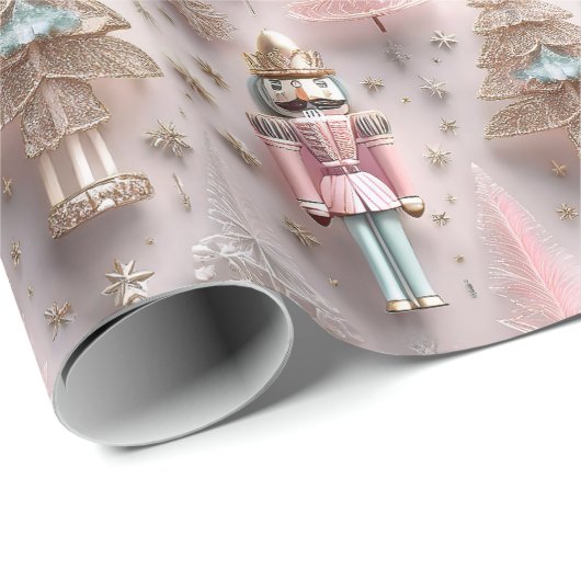 Elegant Pink Nutcracker  Cadeaupapier (Rol Hoek)
