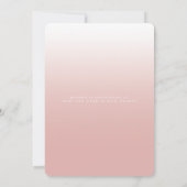 Elegant Pink Ombre Baby shower Uitnodiging (Achterkant)