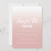 Elegant Pink Ombre Baby shower Uitnodiging (Voorkant)