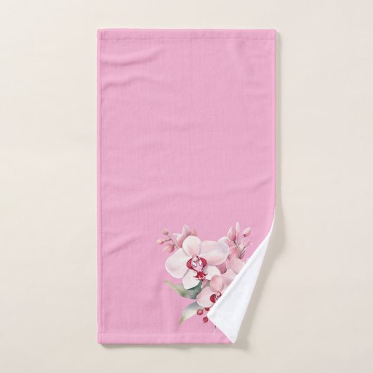 Elegant Pink Orchids  Bad Handdoek (Handdoek)