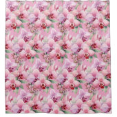 Elegant Pink Orchids Shower Curtain Douchegordijn (Voorkant)