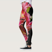 Elegant Pink Oriental Lilies Leggings (Links)