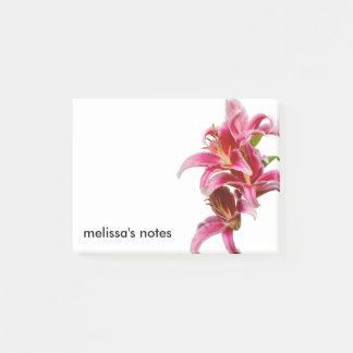 Elegant Pink Oriental Lilies Post-it® Notes