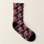 Elegant Pink Oriental Lilies Sokken (Rechts - buiten)
