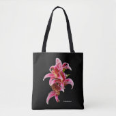 Elegant Pink Oriental Lilies Tote Bag (Voorkant)