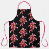 Elegant Pink Oriental Stargazer Lilies Flowers Schort (Voorkant)