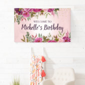 Elegant Pink Paars Floral Women's Girls Spandoek (Insitu)