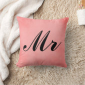 Elegant Pink Parchment Mr en Mrs. Kussen (Deken)