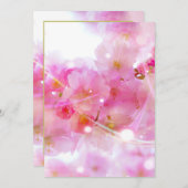 Elegant Pink Pastel Cherry Blossom Weddenschap Kaart (Voorkant / Achterkant)