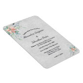 Elegant Pink Peach Flowers Bouquet Wedding Magneet (Rechterzijde)