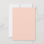 Elegant Pink Peach Peony Gold Geometric Wedding RSVP Kaartje (Achterkant)