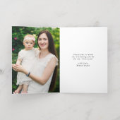 Elegant Pink Peonies 2 Foto Moederdag Folie Feestdagenkaart (Binnenlaag)