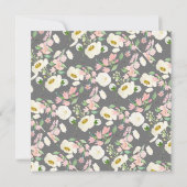 Elegant Pink Peonies Floral Birthday Tea Kaart (Achterkant)