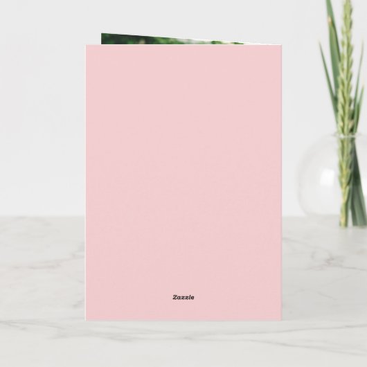 Elegant Pink Peonies Foto Moederdag Feestdagen Kaart (Achterkant)