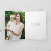 Elegant Pink Peonies Foto Moederdag Feestdagen Kaart (Binnen)