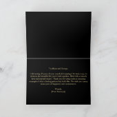 Elegant Pink Peonies Gold 50th Wedding Anniversary Kaart (Binnen)