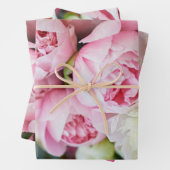Elegant Pink Peonies Inpakpapier Vel (In situ)