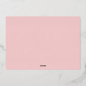 Elegant Pink Peonies Moederdag Brunch Folie Uitnodiging (Achterkant)