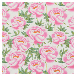 Elegant Pink Peonies Patroon Stof