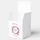 Elegant Pink Peonies Wedding Bedankdoosjes (Geopend)