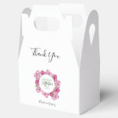 Elegant Pink Peonies Wedding Bedankdoosjes (Geopend)
