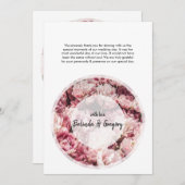 Elegant Pink Peonies Wedding Bedankkaart (Voorkant / Achterkant)