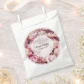 Elegant Pink Peonies Wedding Bedankzakje (Geknipt)