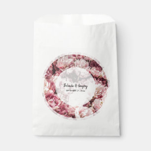 Elegant Pink Peonies Wedding Bedankzakje