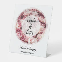 Elegant Pink Peonies Wedding Cards & Gifts