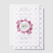 Elegant Pink Peonies Wedding Invitations Vellum Uitnodigingen (Offset (Uitnodiging))