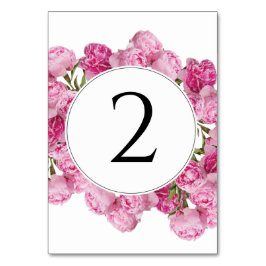 Elegant Pink Peonies Wedding Kaart