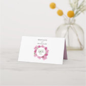 Elegant Pink Peonies Wedding Place Card Plaatskaartje (Achterkant)
