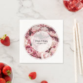 Elegant Pink Peonies Wedding Servet (Insitu)