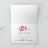 Elegant Pink Peony Floral 80th Birthday (Binnen)