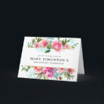 Elegant Pink Peony Floral 80th Birthday<br><div class="desc">Zulke roze pinda's. Ze creëer een boven- en ondergrens voor de aankondiging van een viering van een 80ste verjaardagsfeest. Drie lijnen van tekst laten u uw groet op de voorzijde van deze elegante en formele gevouwen verjaardagsuitnodiging aanpassen. De details van het verjaardagsfeest staan aan de binnenkant. De pinda's hebben donkerroze...</div>