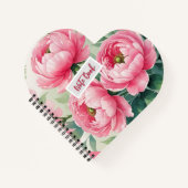 Elegant Pink Peony Floral Notebook Notitieboek (Voorkant)