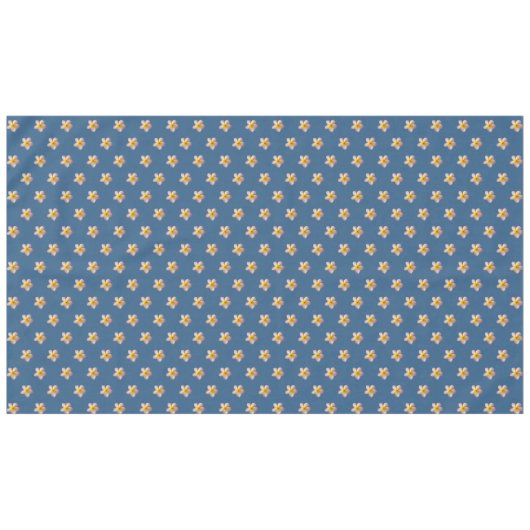 Elegant Pink Plumeria Flowers on Award Blue Tafelkleed (Voorkant (Horizontaal))