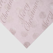 Elegant Pink Polka Dot Merry Kerstmis Tissuepapier (Detail)