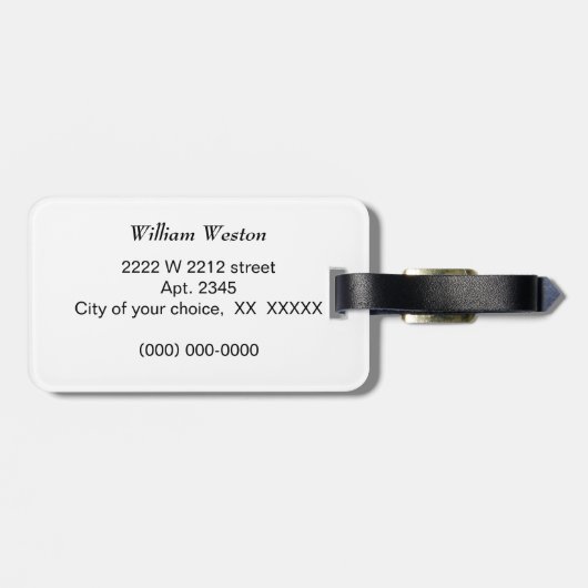 Elegant Pink, Purple, and Silver Marble Pattern Bagagelabel (Achterkant horizontaal)