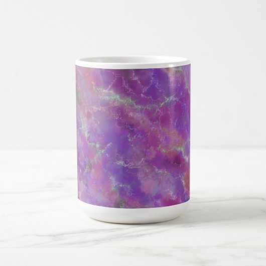 Elegant Pink, Purple and Silver Marble Pattern Koffiemok (Center)