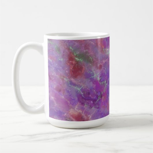Elegant Pink, Purple and Silver Marble Pattern Koffiemok (Links)