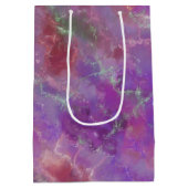 Elegant Pink, Purple And Silver Marble Pattern Medium Cadeauzakje (Achterkant)