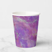 Elegant pink, purple and silver Marble Pattern Papieren Bekers (Links)