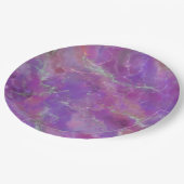 Elegant pink, purple and silver Marble Pattern Papieren Bordje (Gekanteld)