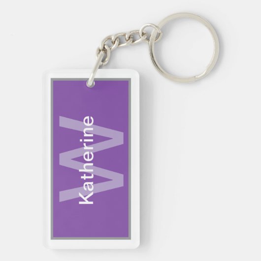 Elegant Pink, Purple, and Silver Marble Pattern Sleutelhanger (achterkant)