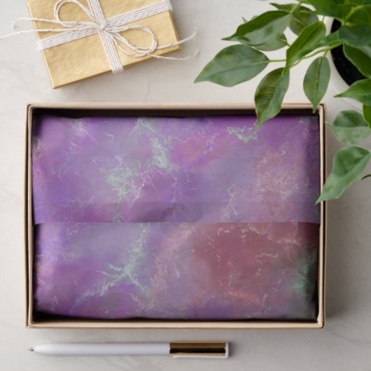 Elegant pink, purple and silver Marble Pattern Tissuepapier (Geschenk)